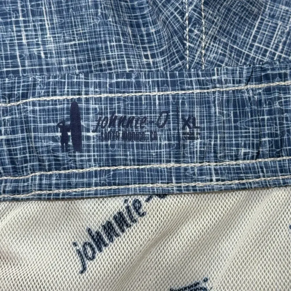Johnnie-O Ariba Blue Lake Patterned Swim Trunks XL